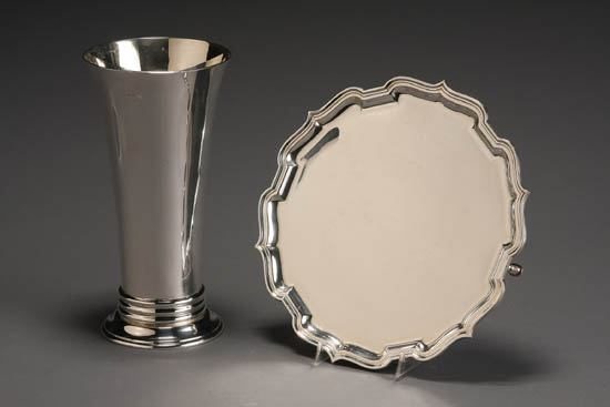 Appraisal: Lot Property of Various Owners Elizabeth II Silver Vase and