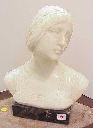 Appraisal: Professor C E Fiaschi Italian th thC carved alabaster bust