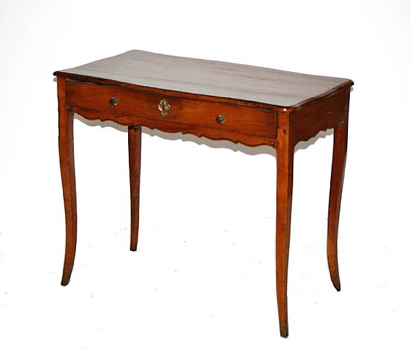 Appraisal: A Louis XV fruitwood table crire th century height in