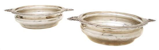 Appraisal: Pair of French Silver Entree Dishes stamped A in a