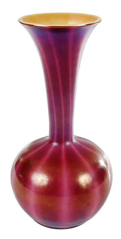 Appraisal: Durand Lady Gay Rose Art Glass Vase American th century