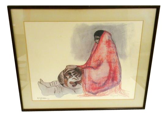 Appraisal: R C Gorman American - color print Anita depicting Navaho