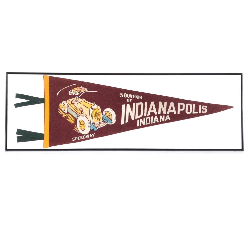 Appraisal: 'S SOUVENIR OF INDIANAPOLIS INDIANA SPEEDWAY PENNANT 's Souvenir of