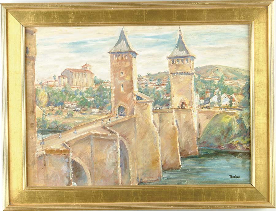 Appraisal: MAX KUEHNE American - BRIDGE OF ALCANTARA SPAIN Oil on