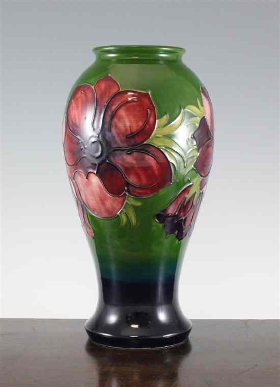 Appraisal: A Moorcroft 'Anemone' pattern Meiping vase c impressed and inscribed