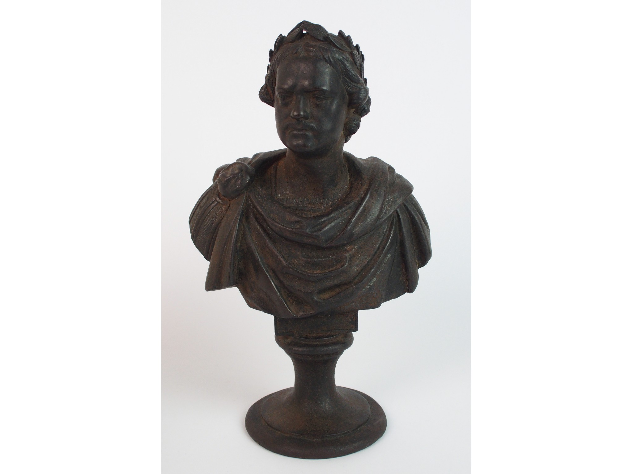 Appraisal: A Russian cast iron bust of a Roman Emperorcast and