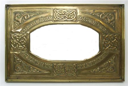 Appraisal: ALEXANDER RITCHIE IONA WALL MIRROR CIRCA brass the rectangular frame