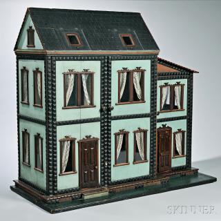 Appraisal: Six-Room Mystery Dollhouse Silber Fleming-type Dollhouse Silber Fleming-type Dollhouse England