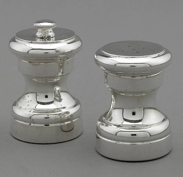 Appraisal: Silver and Silverplate Comprising four pairs of salt shakers and