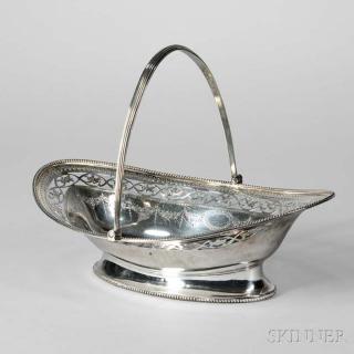 Appraisal: George III Sterling Silver Cake Basket London - Henry Chawner