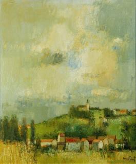 Appraisal: Painting Gerard Passet Gerard Passet French b Village on the