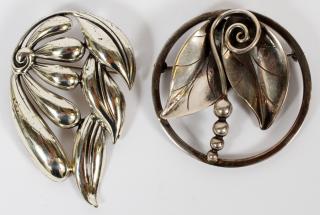 Appraisal: STERLING BROOCHES DANECRAFT LAPAGLIA STERLING FLOWER BROOCHES DANECRAFT INTERNATIONAL LAPAGLIA