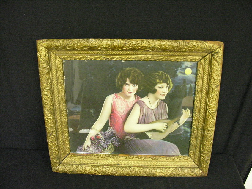 Appraisal: VINTAGE PRINT 'S YOUNG LADIES Framed under glass Good Color