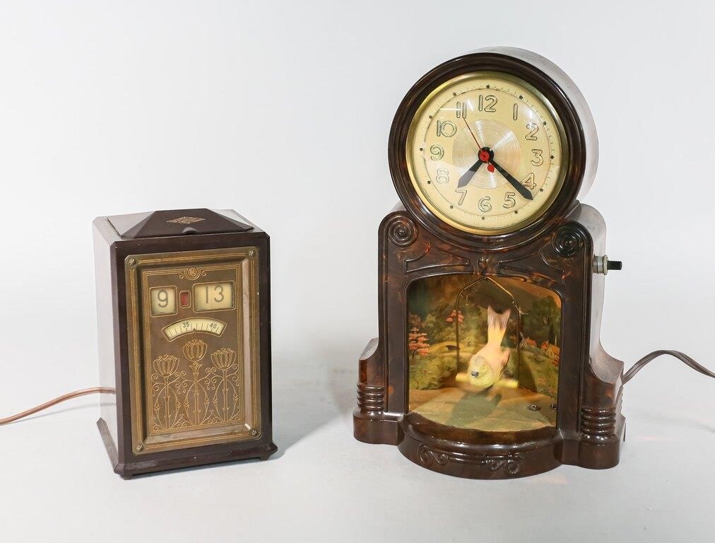 Appraisal: EARLY TH CENTURY CLOCKS clocks General Electric Bakelite executive clock