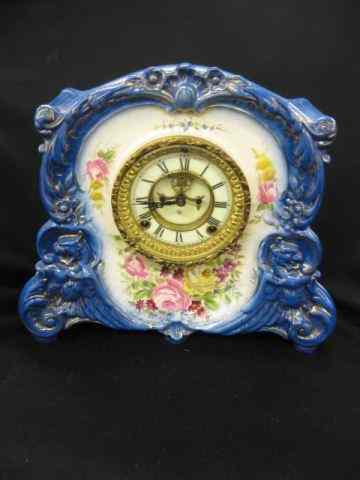 Appraisal: Ansonia Royal Bonn China Cased Clock ''La Persian'' model elaborate