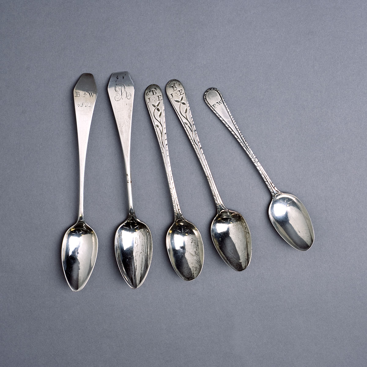 Appraisal: GROUP OF NEW HAMPSHIRE SILVER TEASPOONS SAMUEL DROWNE II AND