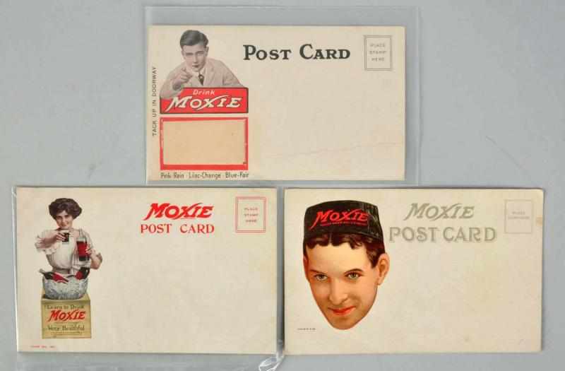 Appraisal: Lot of Moxie Postcards Nice early group Includes one circa