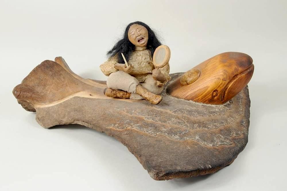 Appraisal: Linda Duran Native American Doll On Whalebone Base Native American