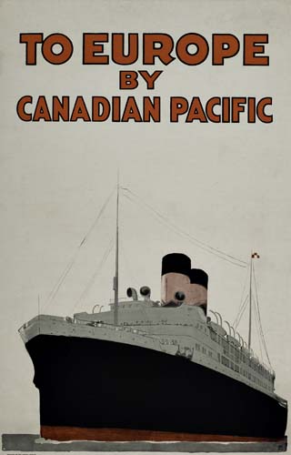 Appraisal: J M TO EUROPE BY CANADIAN PACIFIC x inches Condition