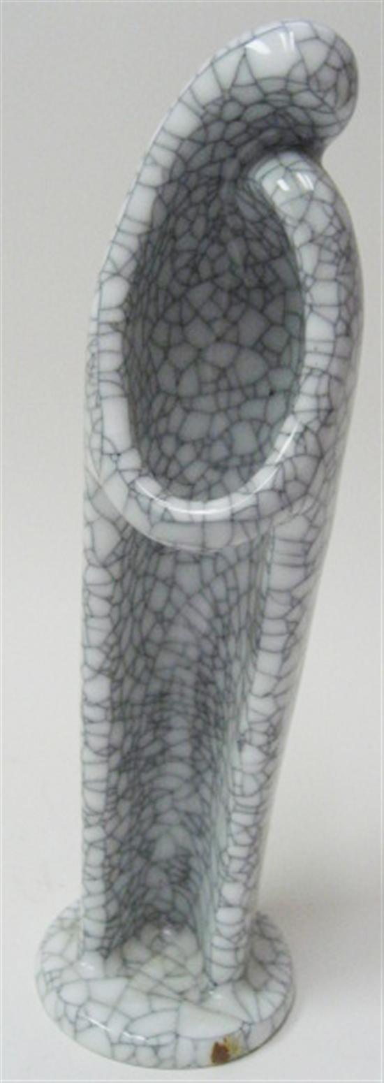 Appraisal: Rosenthal Studio Linie Marble Figural Vase Embrace Ceramic with crackle