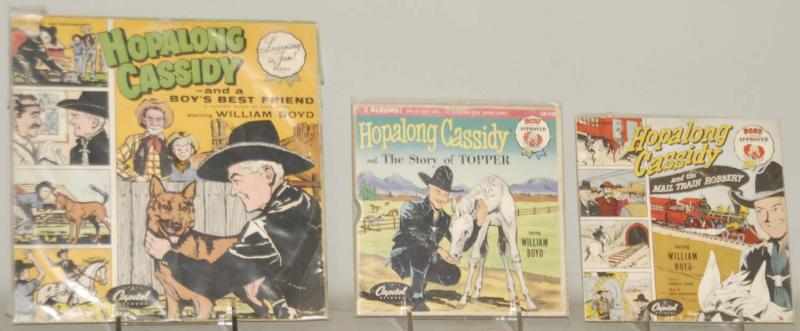 Appraisal: Lot of Vintage Hopalong Cassidy Records Including original colorful sleeves