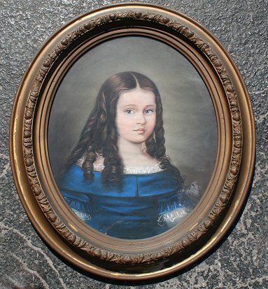 Appraisal: TH C PASTEL PORTRAIT OF A YOUNG GIRL Oval size