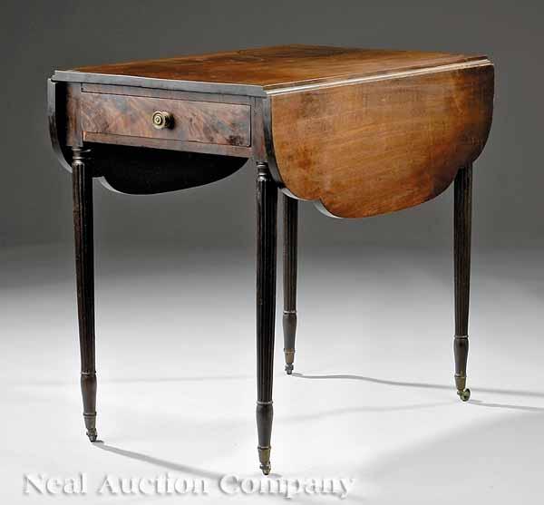 Appraisal: An American Late Federal Mahogany Pembroke Table c - New