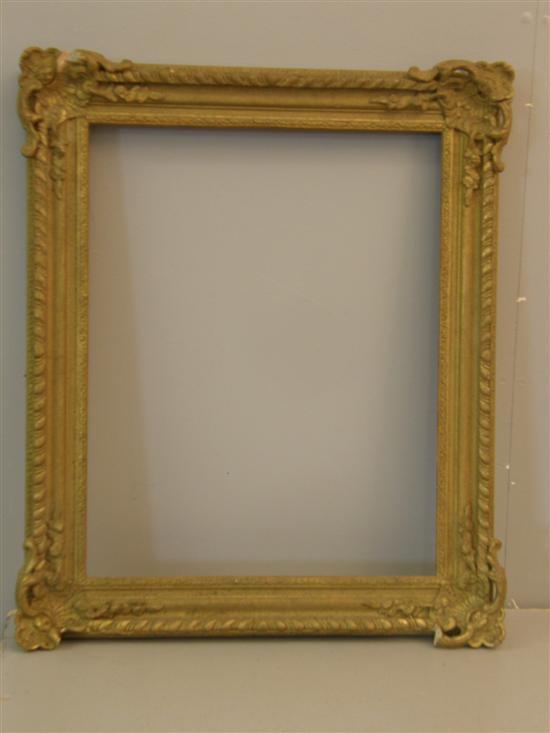 Appraisal: th century gilt moulded wood and gesso picture frame aperture