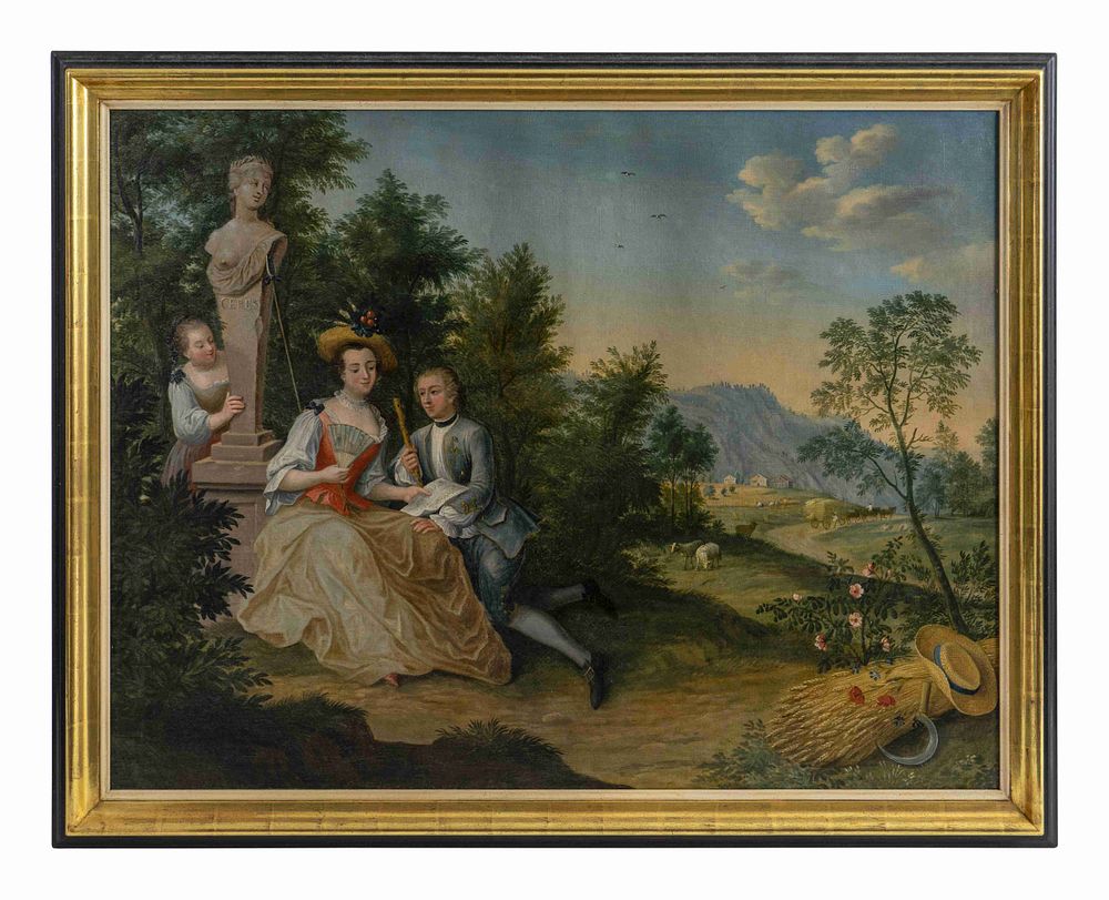 Appraisal: Artist Unknown Swiss th Century The Courting Couple an Allegory