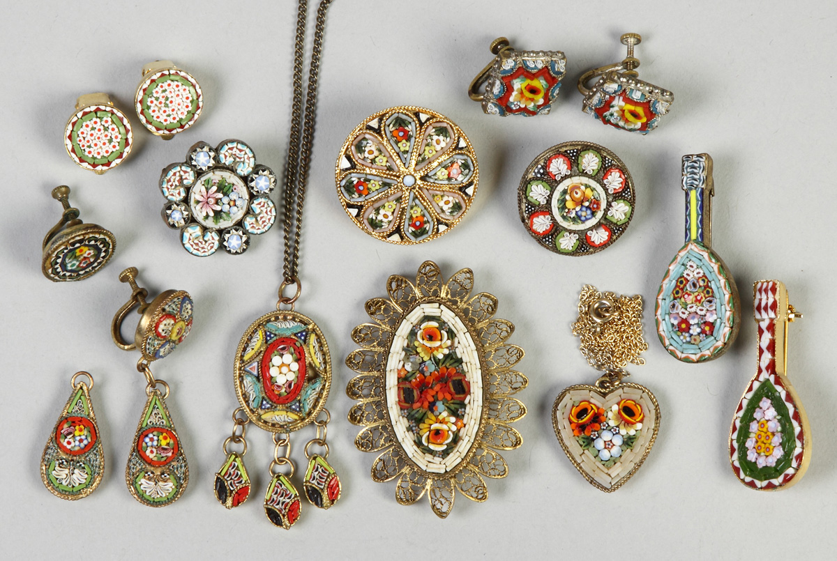 Appraisal: Group of Italian Mosaic Jewelry