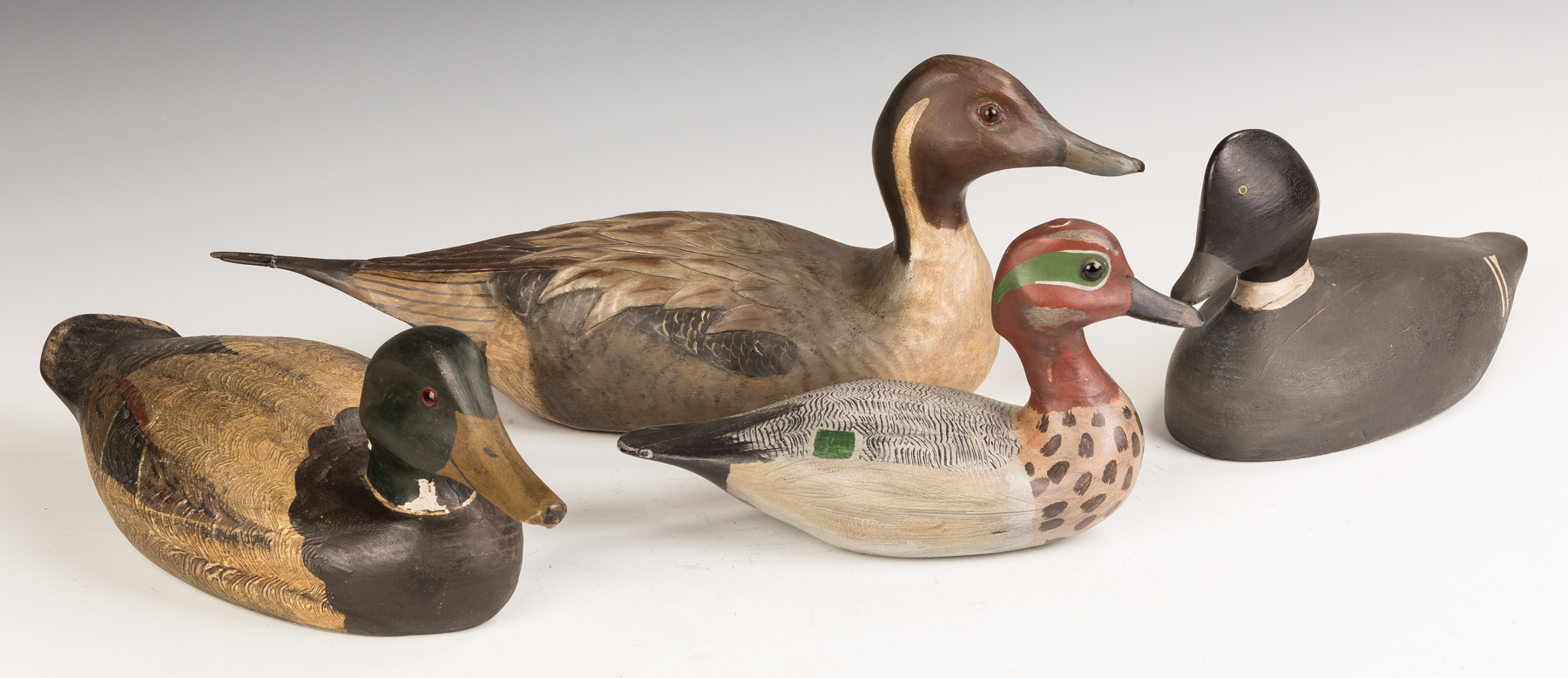 Appraisal: Frank J Dobbins Carved and Painted Duck Decoy Singed FJ