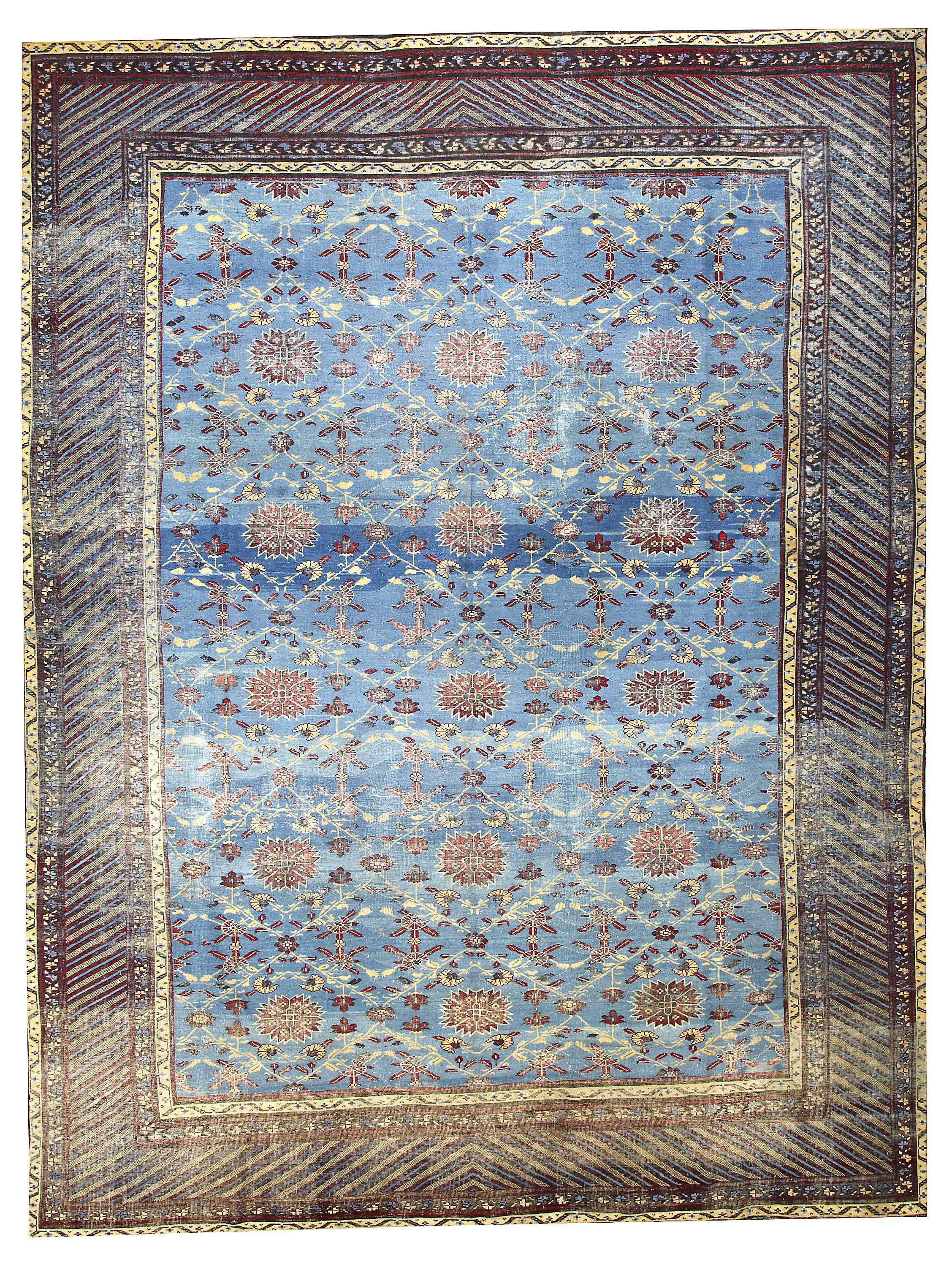 Appraisal: A Samarkand carpet Turkestanlate th centurysize approximately ft in x