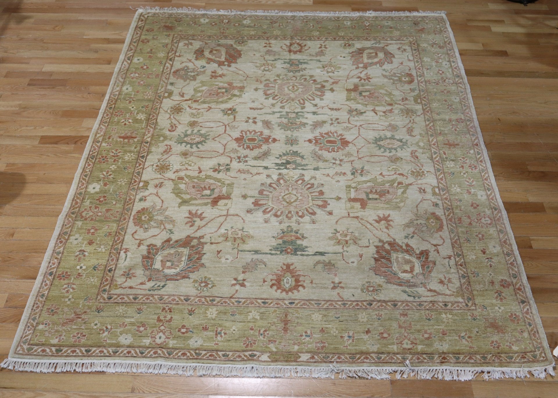 Appraisal: VINTAGE AND FINELY HAND WOVEN OUSHAK STYLE CARPET Nice carpet