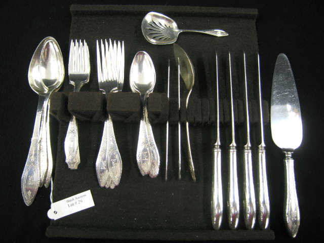 Appraisal: Pcs of Mixed Sterling Silver Flatware mostly monogrammed K estate