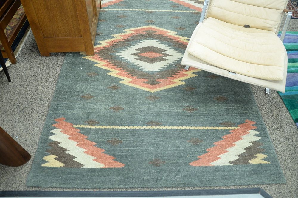 Appraisal: Handwoven Rug American Indian design ' x ' Handwoven Rug