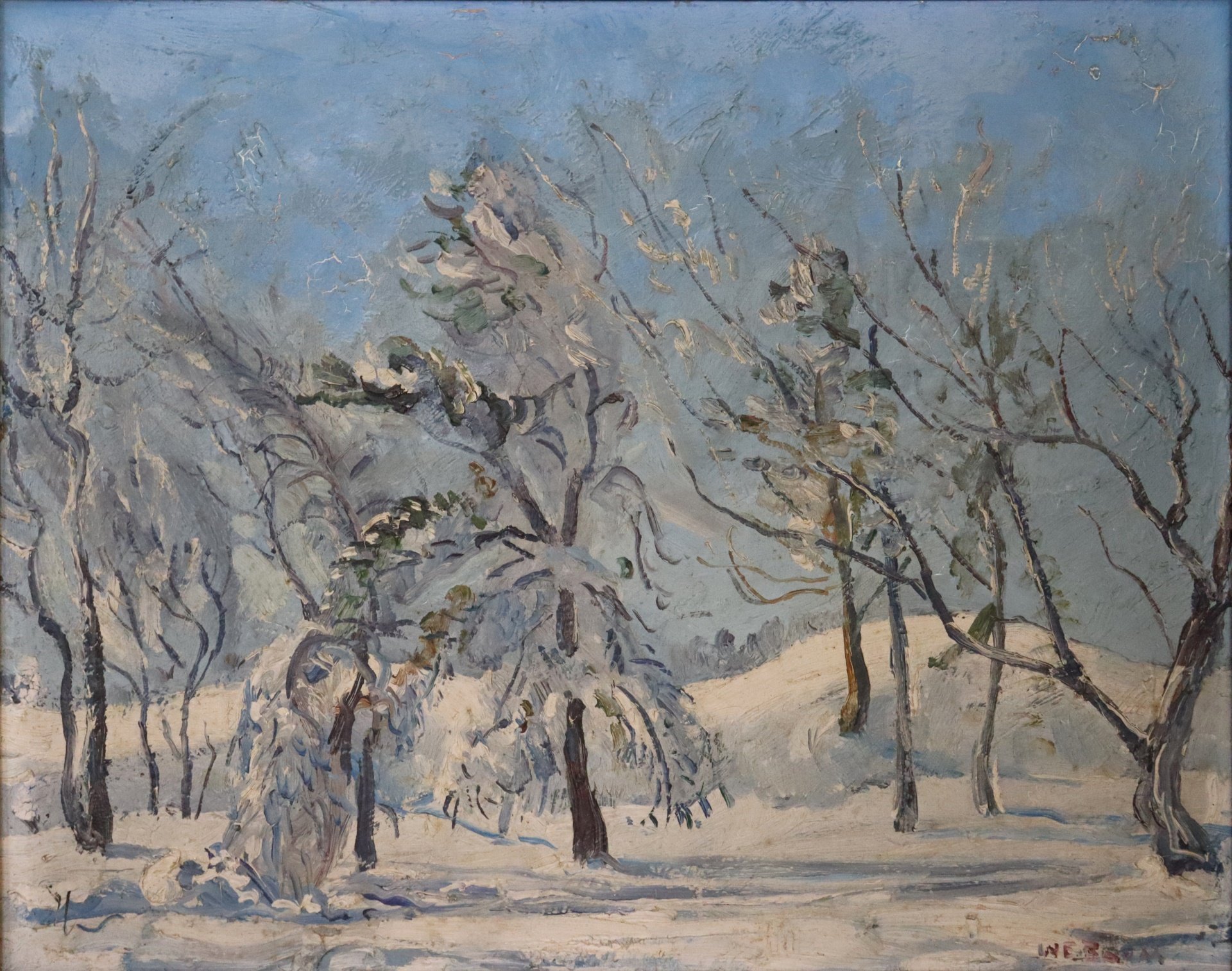 Appraisal: WALTER EMERSON BAUM AMERICAN - Winter Trees Oil on board