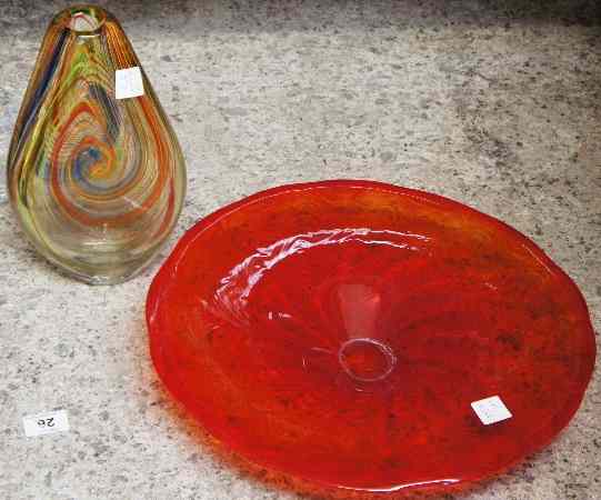 Appraisal: Murano Vase and Bowl MI and MI