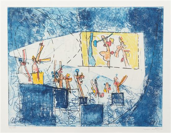 Appraisal: Sale Lot Roberto Matta Chilean - Le Cinema from Scenes