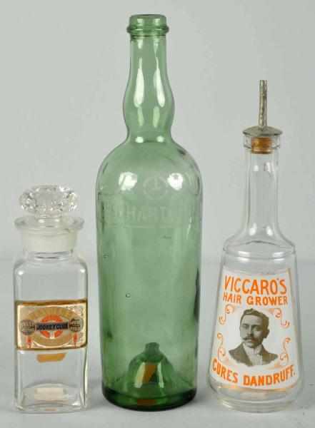 Appraisal: Lot of Early Bottles Description Includes reverse on glass Haydens