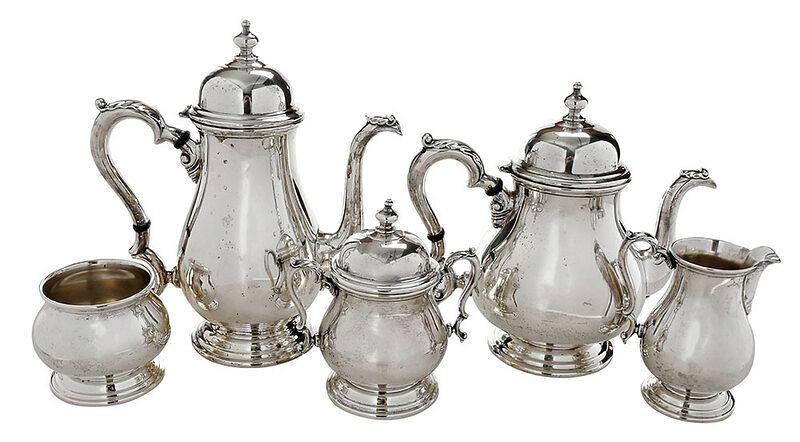 Appraisal: Five Piece International Sterling Tea Service American th century Kenilworth