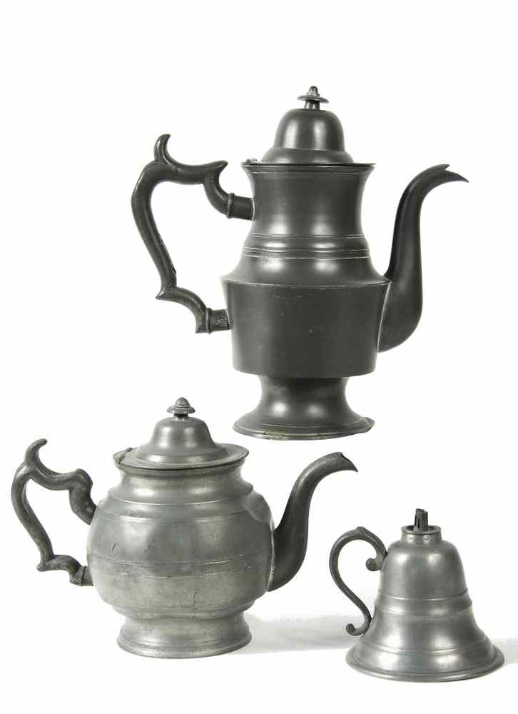 Appraisal: PCS AMERICAN PEWTER - Includes a coffee pot stamped G