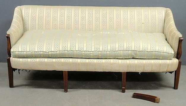 Appraisal: - Philadelphia inlaid mahogany sofa c h x l x