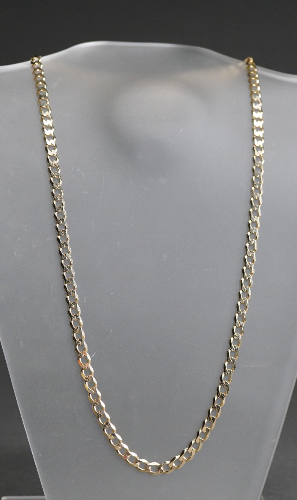 Appraisal: -Karat Yellow-Gold Oval-Link Necklace dwt L in