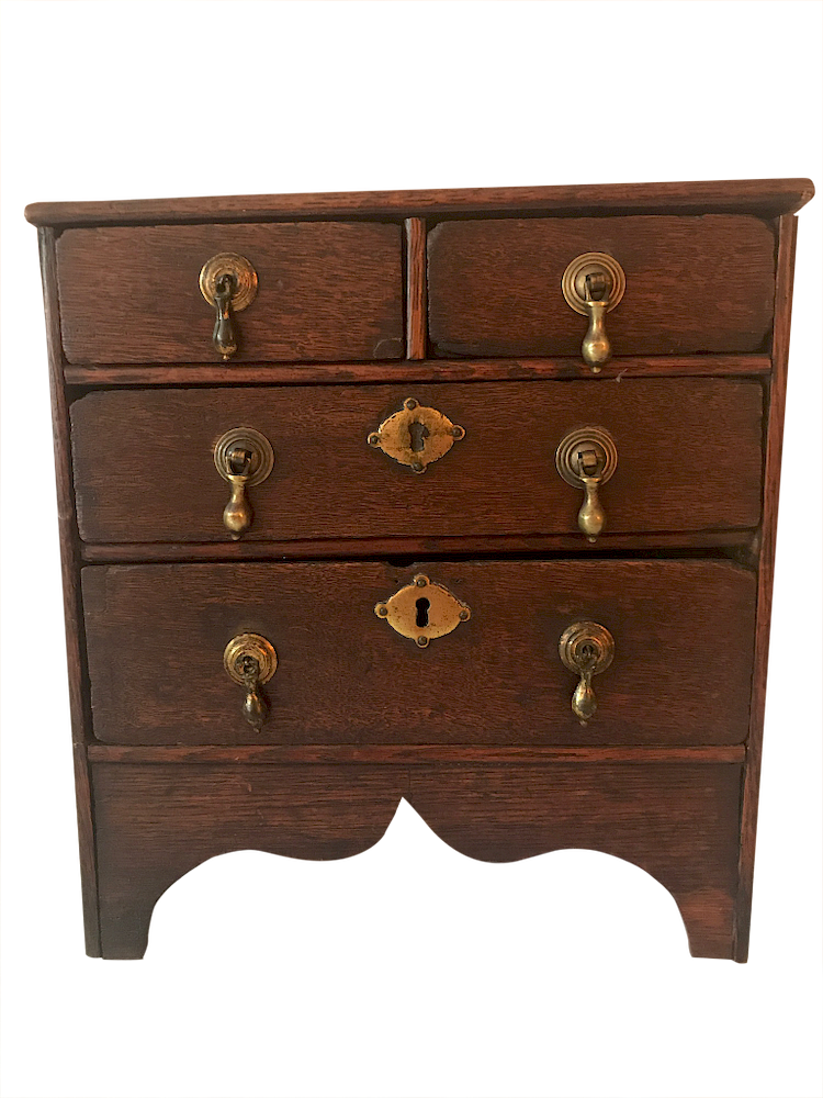 Appraisal: Miniature Federal Chest Drawers Miniature Federal Chest of Drawers Miniature