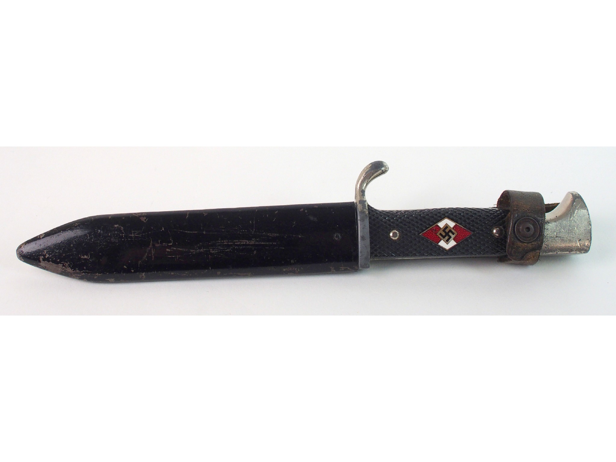 Appraisal: A Second World War Hitler Youth dagger in black metal