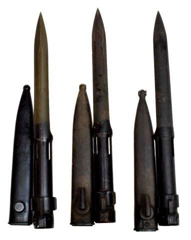 Appraisal: lot of Belgium FAL Type C bayonets for use on