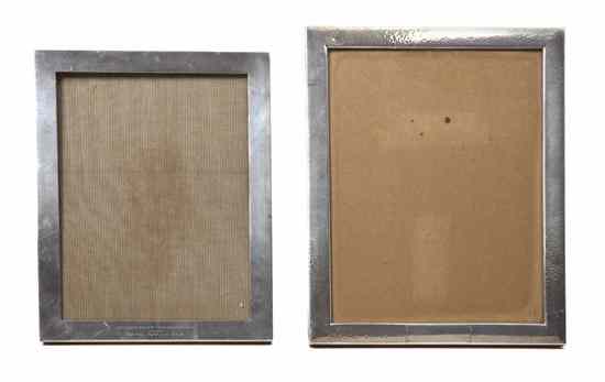 Appraisal: Two American Sterling Silver Picture Frames each of rectangular form