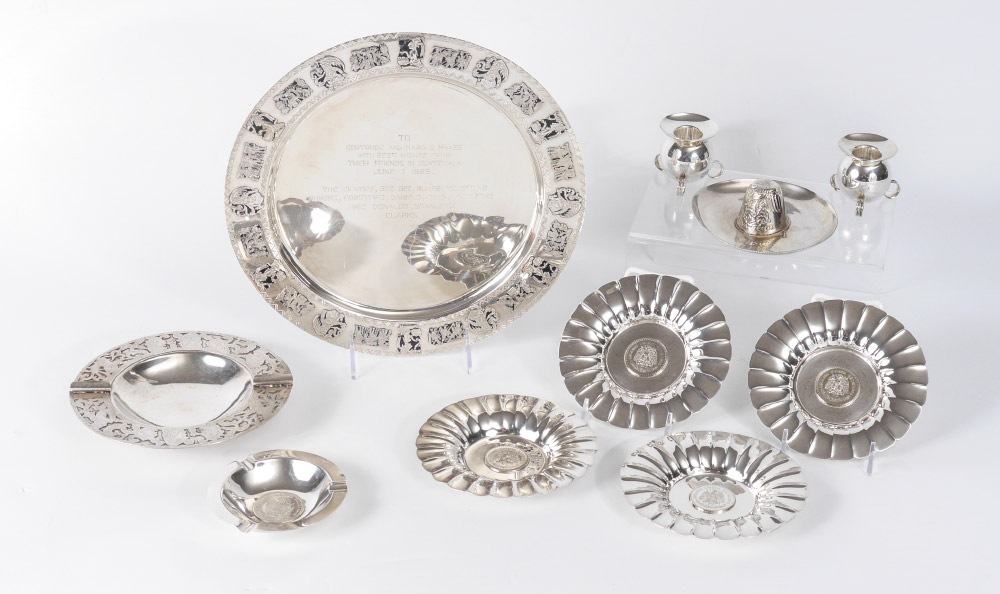 Appraisal: ESTATE COLLECTION OF CENTRAL AMERICAN SILVER pieces total assembled collection