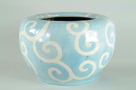 Appraisal: ORIENTAL BLUE AND WHITE ART NOUVEAU STYLE JARDINI RE Powder