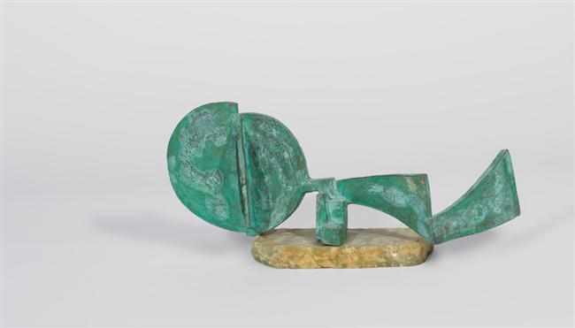 Appraisal: DOROTHY DEHNER American - Looking North bronze with green patina